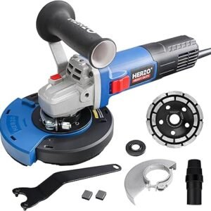 HERZO HSG45X – Mulli 1400W me disk diamantit dhe kapak aspirimi 125 mm
