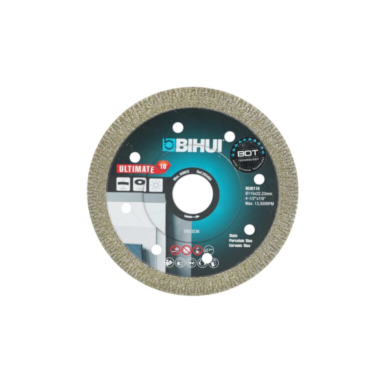 BIHUI DCAE115 – Disk diamanti prerës 115 mm me buzë të vazhdueshme